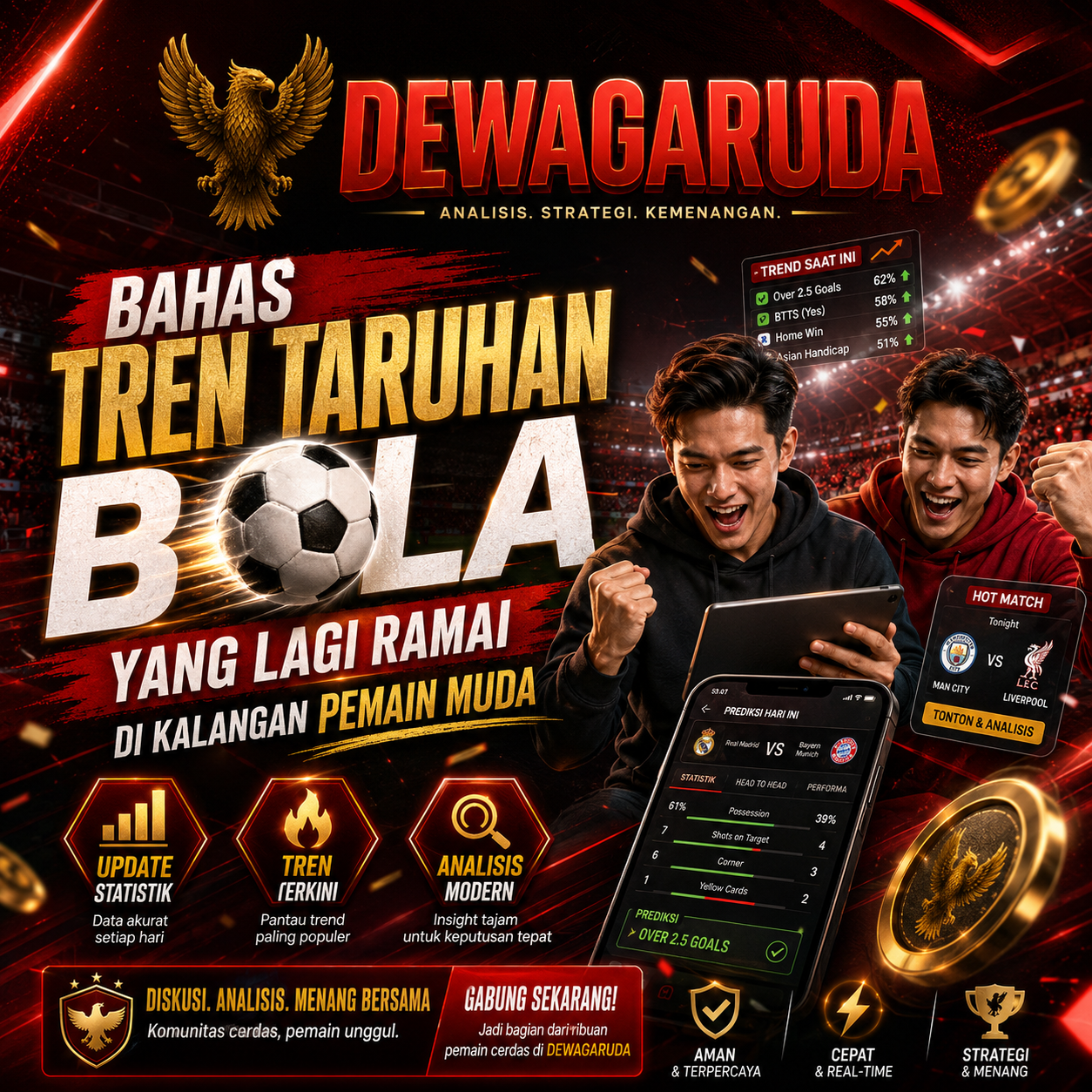 DEWAGARUDA membahas tren taruhan bola, jadwal laga, dan statistik pertandingan